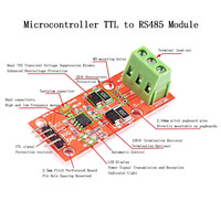 Módulo TTL a RS485 de Alta Calidad, Convertidor RS485 a USB/Ethernet, Placa de Desarrollo de Comunicación Serial UART MCU, Accesorios