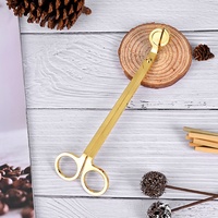 Gute Qualität Golden Plated Edelstahl 4 Stück Wick Care Kit Luxus Aroma therapie Kerze Wick Hook Snuffer Trimmer Tray Set