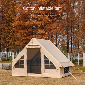 Tenda Gonfiabile Portatile per Campeggio Esterno, <span class=keywords><strong>Set</strong></span> Completo di Attrezzatura, Tenda con Tettoia Rinforzata Impermeabile in Oxford per Pernottamento - Product Image 3