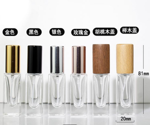 High-End Draagbare Parfum Vierkante Glazen Flessen 5Ml 10Ml 15Ml 30Ml Inhoud High-End Vierkante Glazen Parfum Spuitflessen - Product Image 5