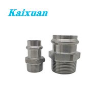 Ss304 316 raccord à sertir en acier inoxydable v profil fileté mâle mamelon adaptateur mâle presse fabricant de moulage en Chine