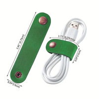 Pengatur Kabel Kulit Multi Warna yang Dapat Digunakan Kembali, Penjaga Kabel Portabel untuk Earphone, Kabel USB Charger, Manajemen Kabel Perjalanan dan Meja Kerja