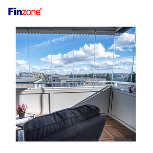 Chine usine nouvelle conception de fenêtre balcon vitrage balcon sans cadre système de vitrage <span class=keywords><strong>pour</strong></span> fenêtre de balcon - Product Image 2