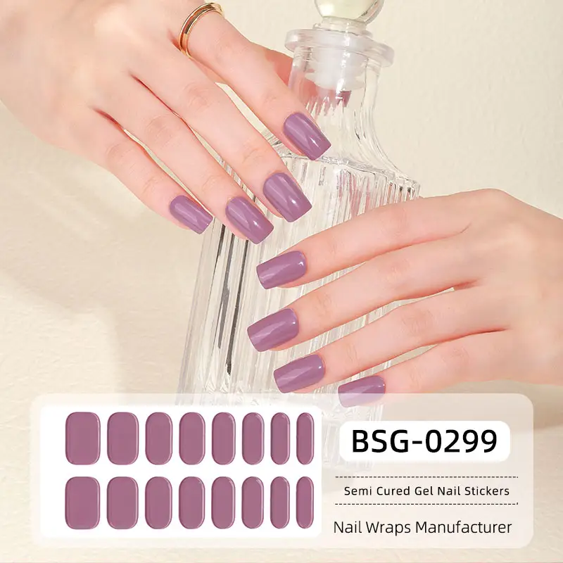 Paquete de logotipo personalizado de uñas de gel semicurado, diseño personalizado de uñas, envolturas de uñas de gel con lámpara UV