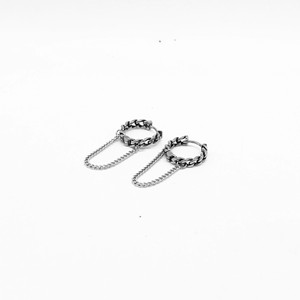 yunnique Steel Wings <b>Titanium</b> Steel <b>Chain</b> Drop Earrings 14x13x4mm Clip-On For Men Women Fashion Jewelry Geometric Design - Product Image 2