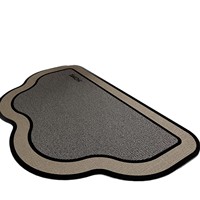 Tapis de sol de salle de bain antidérapant et absorbant, paillasson de douche, tapis d'entrée de toilettes résistant aux taches, en matériau de boue de diatomée, forme extraterrestre