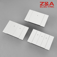 Interruptor de Pared Plano con Certificación CE ROHS Serie P de EE. UU. e Italia, Interruptor de Luz para el Hogar con Diseño Moderno ZA