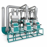 Machine à moudre la farine à trois étages avec convoyage pneumatique sans poussière et fonctionnement en une seule passe