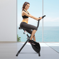 Bicicleta de Ejercicio Magnética Plegable para Interiores, Bicicleta de Spinning para Fisioterapia y Fitness, Portátil
