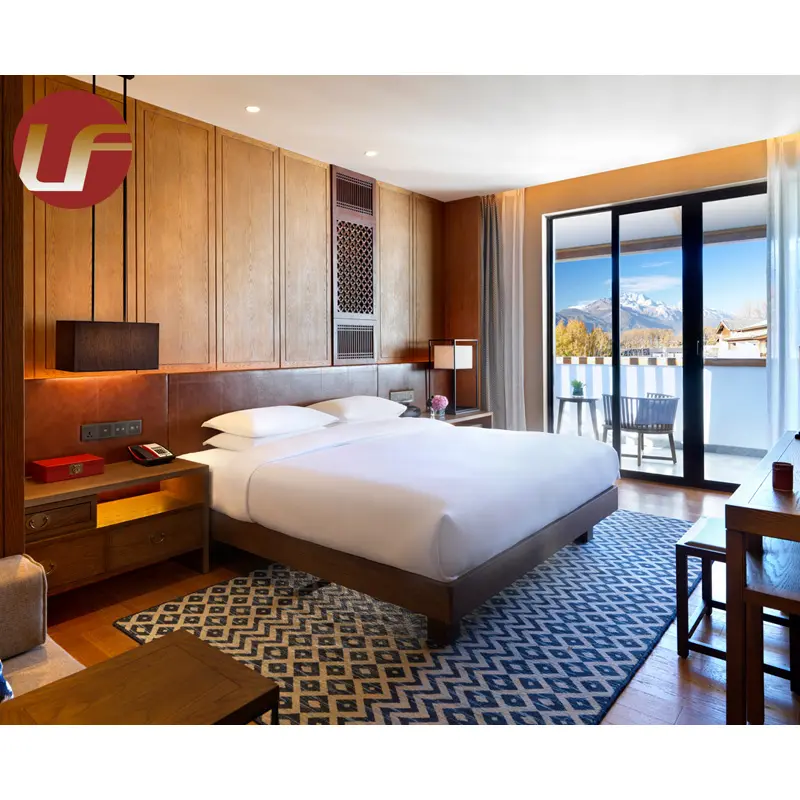 Custom Made Luxury 5 sao tếch khách sạn nội thất phòng ngủ trong Việt Nam khách sạn đồ nội thất Set phật sơn