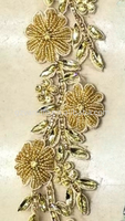 Vente chaude : Applique de col et de décolleté perlée à coudre, 18 couleurs, en strass et cristal, pour robe de mariée et de soirée
