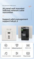 Hardrock HDBT-WALL-HDA-70T-86 Metal Duvar Prizi 86 Tip Verici Alıcı Çift Yönlü Uzun Mesafe HD Sinyalini Destekler 50V