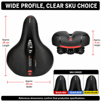 Selle de vélo en cuir hautement élastique, couleur noire, composants de vélo, amortissante et imperméable, ventilation