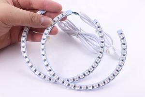 HYML 131mmX4 131mm x 2 pièces + 146mm x 2 pièces 30W 3500LM pour E36 E39 <span class=keywords><strong>E46</strong></span> E38 <span class=keywords><strong>RGB</strong></span> 7 couleurs LED <span class=keywords><strong>Angel</strong></span> Eye Hola anneaux de contrôle App - Product Image 6