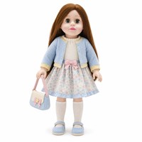 Vêtements de poupée en coton personnalisés, modernes et élégants, 18 pouces, vente en gros, robe pour poupée de 2 à 4 ans