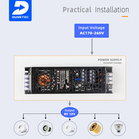 Alimentation LED DC 12V/24V, transformateurs d'éclairage silencieux AC110-240V, 60W/100W/150W/200W/300W/400W, adaptateur d'alimentation pour driver LED