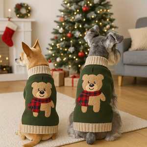 Suéter Bordado para Mascotas con Diseño de Oso, Ropa Cálida de Invierno para Perros Pequeños y Medianos, Apto para Schnauzers y Bichón Frisé. - Product Image 6