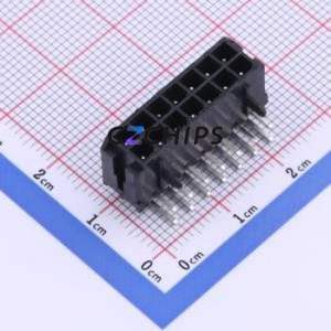 HC-MX3.0-2*7AW Wire-to-Board Pin Header Bent Lead Through Hole,P=3mm Connector 2x7P 3mm Right Angle Insert Micro-Fit (MX 3.0) - Product Image 1