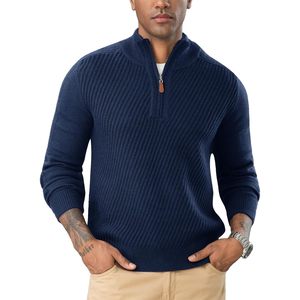 Suéter FOXA con Cierre de Cremallera, para Hombre, Manga Larga, Cuello Alto, Informal, Antipilling, 100% Acrílico, Grosor Estándar - Product Image 1