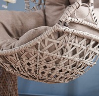 Fauteuil suspendu pliable au design moderne en rotin PE, imperméable et durable, pour l'extérieur et le jardin