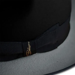 Unisex Tall Flat Crown Wool Felt Fedora <b>Hat</b> Wide Flat Brim Gentleman Formal Dress <b>Hat</b> With Small Pony Logo Vintage Jazz Top <b>Hat</b> - Product Image 4