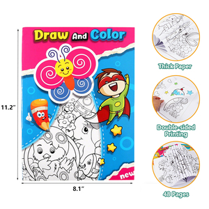 Carnets d'activités à colorier en gros à faible MOQ, 48 pages recto-verso, avec marqueurs, crayons <span class=keywords><strong>de</strong></span> <span class=keywords><strong>couleur</strong></span> et crayons gras, <span class=keywords><strong>pour</strong></span> la rentrée scolaire - Fournisseur - Product Image 5