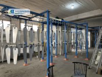 Ligne de production de pulvérisation automatique personnalisée pour composants de ventilateurs, ligne de finition de surface