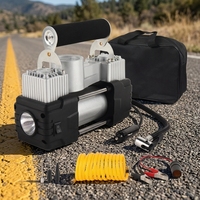 Double Cylinder SUV Heavy Duty DC12V Car air Compressor air Pump Tire Inflator