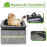 Panier de vélo pliable en tissu Oxford écologique pour animaux de compagnie, avec fenêtres en maille imprimée, pour chiens et chats, vente en gros d'usine