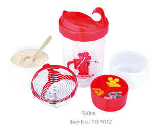 Vaso mezclador de tres capas para batidos, vaso mezclador tipo araña, caja para polvo, vaso para agua, vaso para proteínas en polvo, vaso para sustitutos de comidas, vaso para batidos de leche - Product Image 1