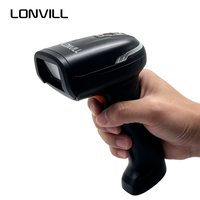Escáner de Código de Barras Inalámbrico LONVILL de 1.8M, Resistente al Agua y al Polvo IP65, con Base Desmontable para Logística en Ambientes Hostiles de Fábrica