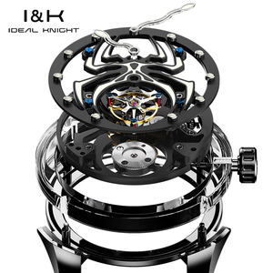 Reloj Mecánico Automático Ideal Knight 6802 Odm con Logotipo Personalizado, Esqueleto Hueco, Deportivo, Resistente al Agua, con Movimiento Tourbillon para Hombre - Product Image 3