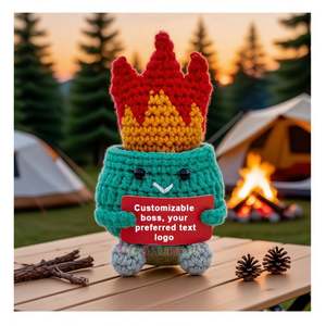 2023 Muñeco de ganchillo de animal divertido y lindo, para coser y tejer DIY, con diseño de cactus en maceta - Product Image 3