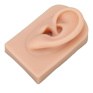 Dark Skin <b>Silicone</b> Ear Model Human Ear Piercing Practice Display <b>Tool</b> for Body Art Jewelry Training - Product Image 6
