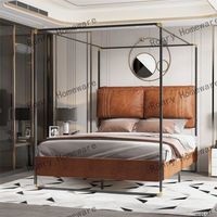Dortoir d'étudiant moderne et solide de haute qualité lit double en métal lit en fer forgé design lits en métal de taille queen