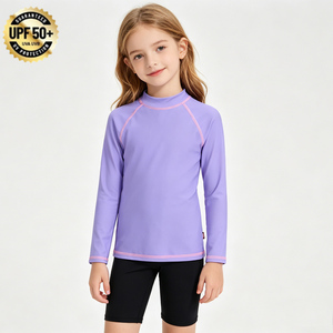 Custom Child Rash Vest Bathing Suit Kids UPF50+ Chlorine Resistant Rashie Quick Dry Swim Shirt <b>Surfing</b> Rash Guard - Product Image 1