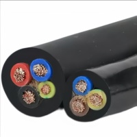 Câble de commande de cordon d'alimentation RVV flexible PVC double couche 2/3/4/5 noyaux 0.75/1/1.5/2.5/4/6mm fil toronné en cuivre 6mm