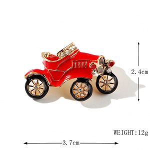 Fashion Cartoon Simple Dripping Enamel Alloy Red Classic Car <b>Brooch</b> Women's Clothing <b>Pin</b> Accessories - Product Image 3