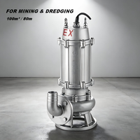 Pompe à boue submersible BWQ pour dragage de mines et de rivières, en acier inoxydable 304, haute pression, compatible VFD, 380V, pour eaux usées industrielles