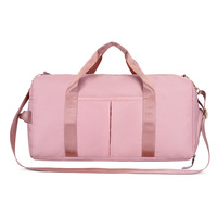 Sac de sport unisexe personnalisé grande capacité pour yoga, gym, natation, entraînement, avec séparation sec/humide, portable, à main ou en bandoulière, en polyester