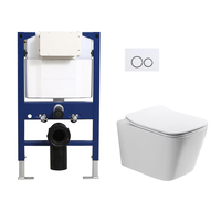 Réservoir de toilette de salle de bain de haute qualité, installation facile, réservoir de chasse d'eau dissimulé avec cadre en acier inoxydable