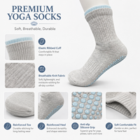 Chaussettes de Pilates antidérapantes et rembourrées pour femmes, tendance, personnalisées OEM, directement de l'usine