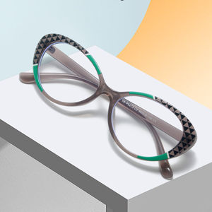 Montures de lunettes de haute qualité à vendre dans le magasin optique bloquant la lumière bleue TR90 petit oeil de chat ovale Transparent <span class=keywords><strong>Tawny</strong></span> femmes - Product Image 2