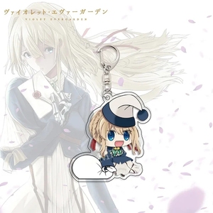 พวงกุญแจอะคริลิคโลหะลายการ์ตูนจากอนิเมะ Violet <span class=keywords><strong>Evergarden</strong></span> ตัวละคร Cattleya Baudelaire ของตกแต่งกระเป๋า ของสะสมคอสเพลย์ - Product Image 3
