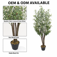 Arbre d'olivier artificiel OEM ODM, plante d'olivier artificielle pour salon, hall d'hôtel, style méditerranéen, décoration intérieure, vente en gros