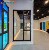 Fenêtre à battant moderne en aluminium avec moustiquaire magnétique, couleur personnalisée, modèle économique pour hôtels et cuisines