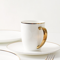 Service de table de luxe écologique en céramique blanche, vaisselle durable en porcelaine pour la maison