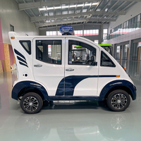 Voiture de patrouille électrique fermée JINWO 4 places, moteur 4000W/7000W en option, bus de sécurité et de tourisme anti-poussière pour hôtels et complexes hôteliers