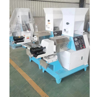 Machine de fabrication de nourriture pour poissons Extrudeuse de granulés de moulin d'alimentation pour poissons flottants à vendre Machine à granulés d'extrusion