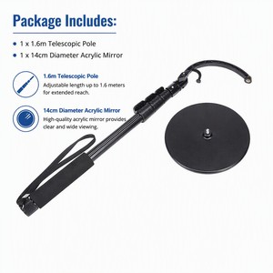 Under Vehicle Inspection Security <b>Mirror</b> <b>Large</b> Under Car Search <b>Mirror</b> with Long Extendable Poles for Security Check - Product Image 3